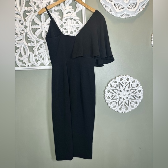 Dress the Population NWT Little Black Dress 1 Shoulder Small - Picture 5 of 7